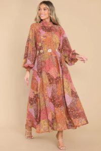 Image of sale on Rust Multi Print Dress