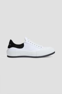 Image of sale on Suede-trimmed Canvas Sneakers