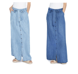 Image of sale on Soft Denim Maxi Skirt