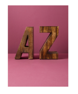Image of sale on 2pc Wood Letter Bookends