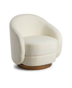 Image of sale on T Curved Back Boucle Swivel Chair