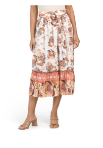 Image of sale on Linen Belted Long Skirt