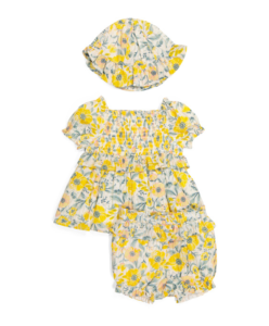 Image of sale on Infant Girls Short Sleeve Woven Smocked Tunic and Bloomers