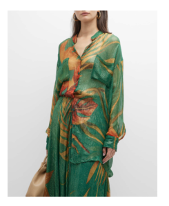 Image of sale on Pheobe Shimmer Botanical-print Shirt