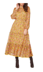 Image of sale on Gardens at Giverny Long Sleeve Midi Dress