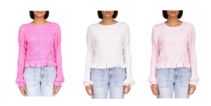 Image of sale on Women’s Stay Together Long-sleeve Crinkled Top