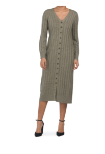 Image of sale on Silk Blend Marled Midi Dress