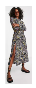 Image of sale on Midaxi Smock Dress in Floral Print
