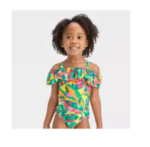 Image of sale on Toddler Girls’ Leaf One Piece Swimsuit – 12m-5y