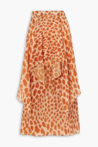 Image of sale on Margot Layered Printed Chiffon Maxi Skirt