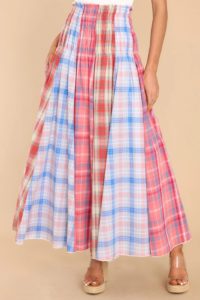 Image of sale on Plaid Maxi Skirt