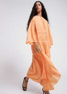 Image of sale on Ruched Relaxed-fit Asymmetric Dress