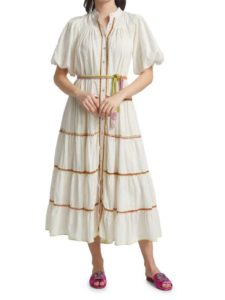 Image of sale on Giselle Tiered Crochet Midi Dress