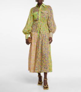 Image of sale on Daisy Patchwork Floral Shirt Dress
