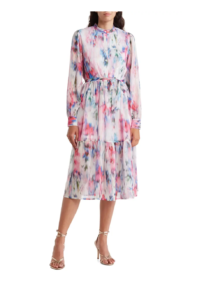 Image of sale on Long Sleeve Tie Waist Maxi Dress
