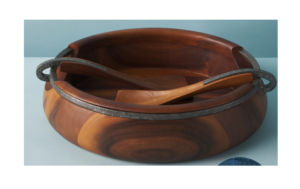 Image of sale on 3pc Wood Salad Bowl with Serving Spoons