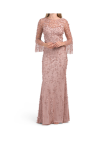 Image of sale on Three Quarter Sleeve Petal Gown