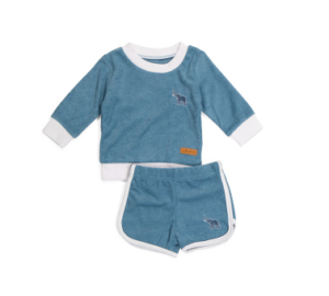 Image of sale on Newborn Boy Elephant Icon Sweatshirt and Shorts Set 3m-12m