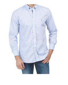 Image of sale on Plaid Long Sleeve Stretch Button Down Shirt