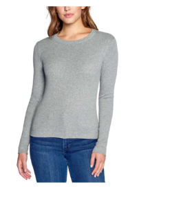 Image of sale on Three Dots | Black Crewneck Long-sleeve Tee – Women