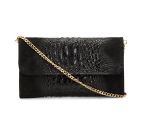 Image of sale on Leather Croc Chain Strap Wristlet Crossbody