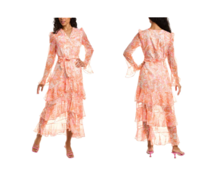 Image of sale on Beulah Ruffle Maxi Dress