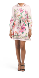 Image of sale on Floral Shirt Dress with Belt