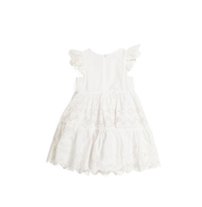 Image of sale on Girls Flutter Sleeve Tiered Dress with Hat