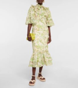 Image of sale on Marta Linen Midi Dress