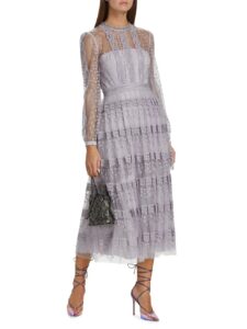Image of sale on Embroidered Lace Midi-dress