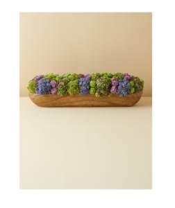 Image of sale on 11×29 Faux Moss in Wood Rectangle Bowl