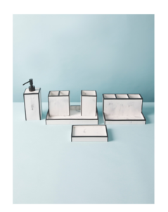 Image of sale on White and Black Marble Bath Countertop Collection