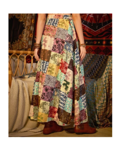 Image of sale on Fairycore High Waist Patchwork Print Skirt