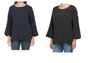 Image of sale on Gauze Top with Pockets