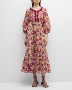 Image of sale on Johanna Embroidered Maxi Dress
