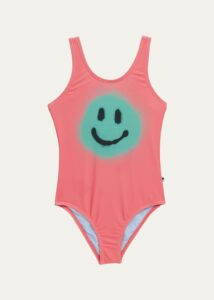 Image of sale on Girl’s Nika Printed Low Back Swimsuit, Size 2-6