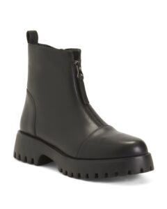Image of sale on Leather Zeudi Lug Sole Booties
