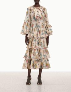 Image of sale on Clover Frill Tiered Midi Dress