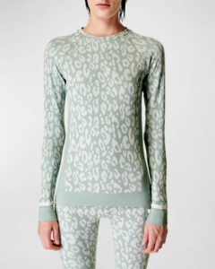 Image of sale on Leopard Jacquard Base Layer Top