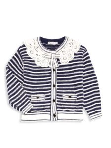 Image of sale on Little Girl’s Striped Cardigan Sweater
