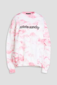 Image of sale on Iris Printed Embroidered Cotton-fleece Sweatshirt