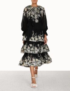 Image of sale on Coaster Tiered Midi Dress