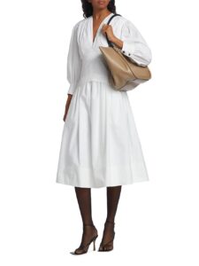 Image of sale on Poplin V-neck Midi-dress