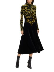 Image of sale on Re-edition Tie-dye Velvet Midi-dress