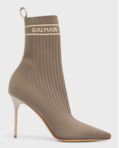 Image of sale on Skye Monogram Knit Stiletto Booties