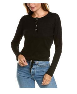 Image of sale on Snap Henley Drawstring Pullover