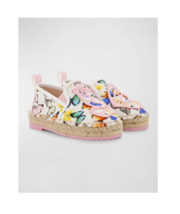 Image of sale on Girl’s Butterfly Canvas Flat Espadrilles, Toddler/kids