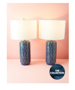 Image of sale on 2pk 27in Ceramic Textured Table Lamps
