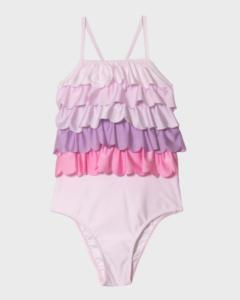 Image of sale on Girl’s Rainbow Rock Ruffle Swimsuit, Size 2-5