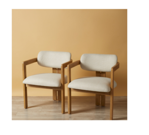 Image of sale on 2pk 30in Curved Wood Back Dining Chairs
